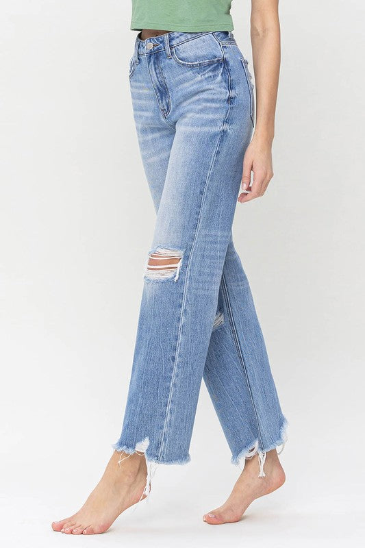 90'S VINTAGE HIGH RISE DISTRESSED JEANS