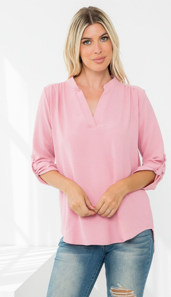 DUSTY ROSE TOP - Infusion Boutique