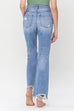 90'S VINTAGE  HIGH RISE DISTRESSED JEANS