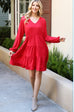 Really Red And Tiered Dress