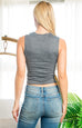 Charcoal Grey Soft And Edgy Top
