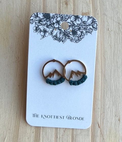 Run To The Mountains Nickel SIze Earrings