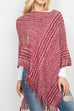 Red Candy Striped Poncho